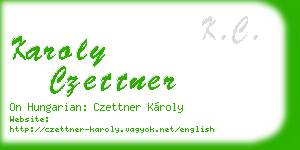 karoly czettner business card
