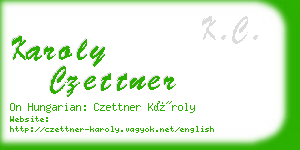 karoly czettner business card